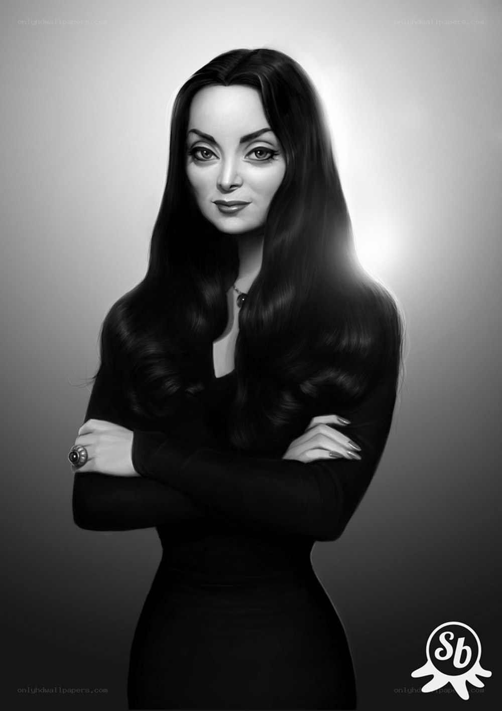 Morticia Addams portrait