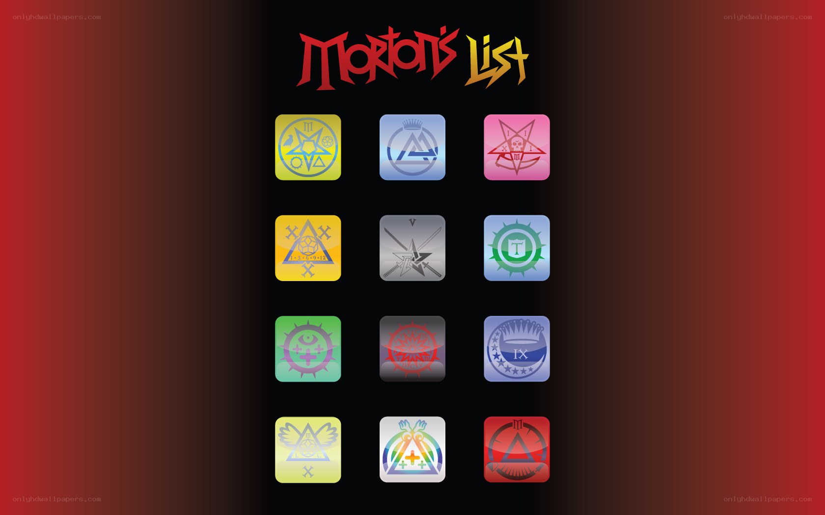 Morton's List app icons
