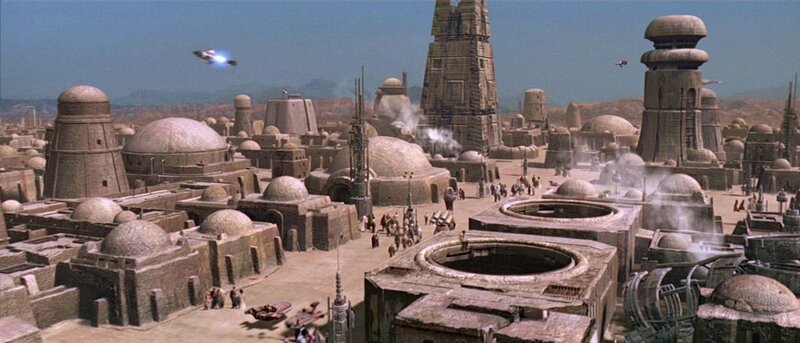 Mos Espa cityscape from Star Wars