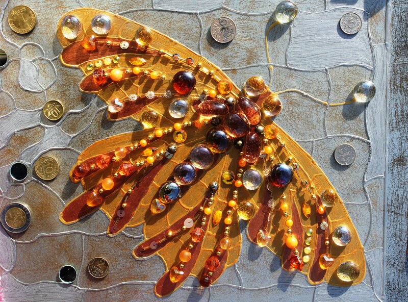 Mosaic Butterfly Artwork
