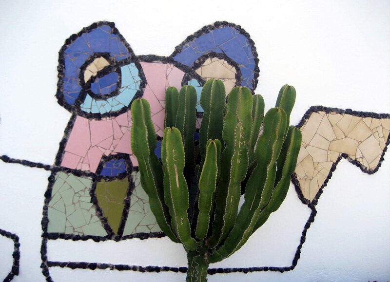 Mosaic Cactus Sculpture