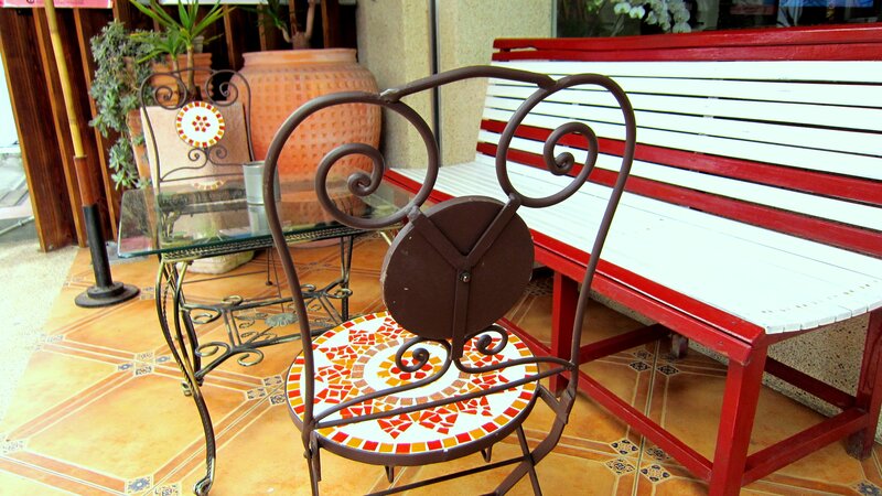 Mosaic Chair and Bench