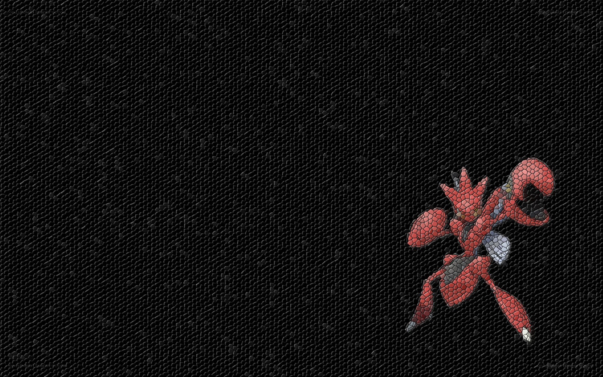 Mosaic Garchomp on black background