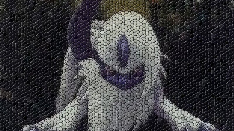 Mosaic ghost figure