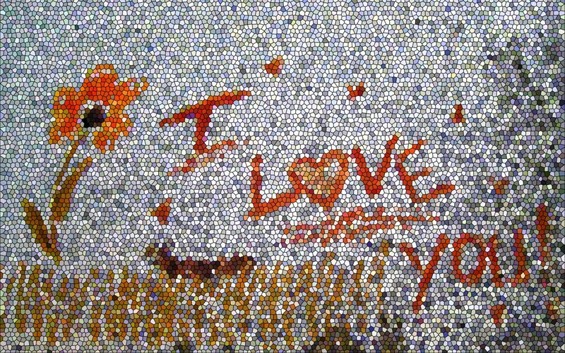 Mosaic I Love You artwork