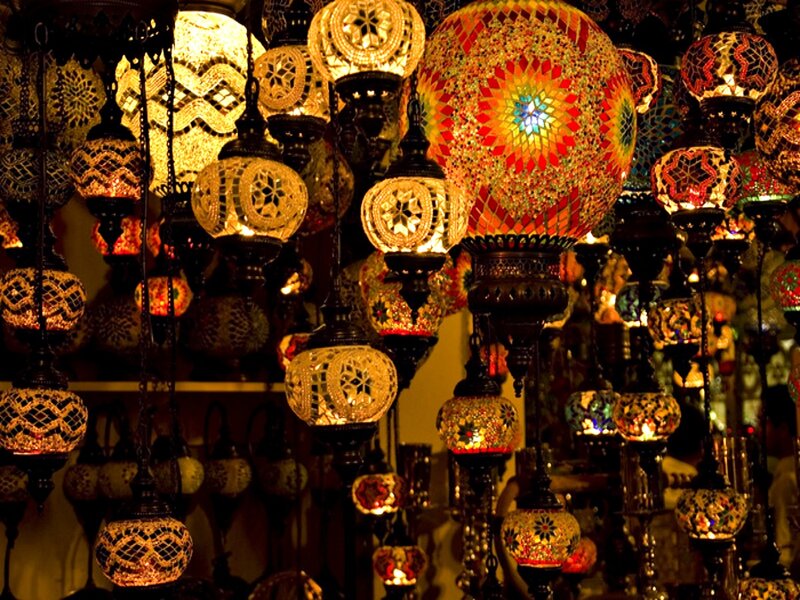 Mosaic Lanterns Hanging