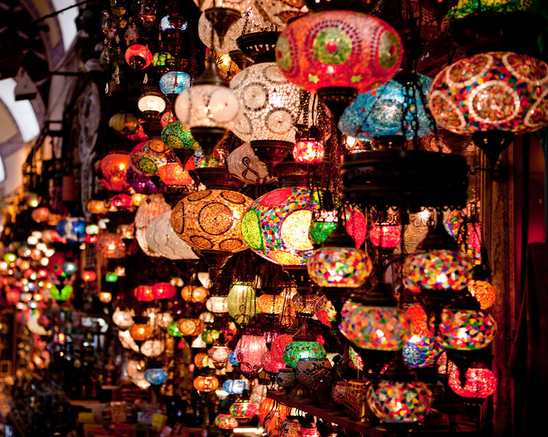 Mosaic Lanterns in Market