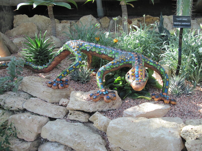 Mosaic Lizard Sculpture