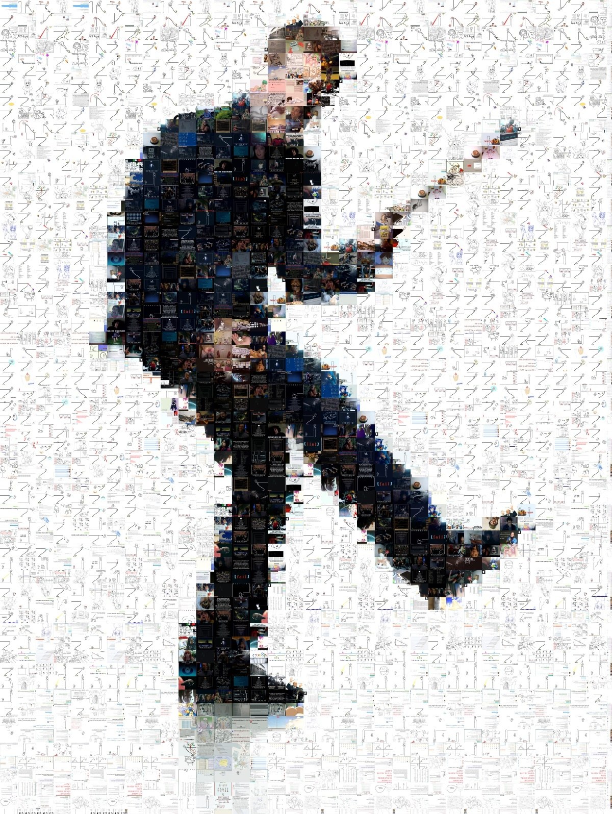 Mosaic of a walking figure