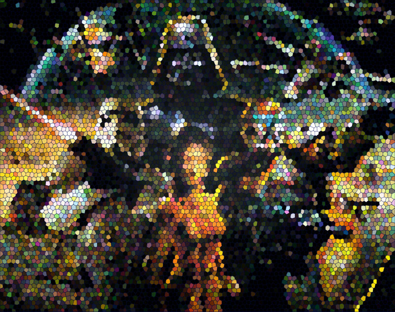 Mosaic of band members