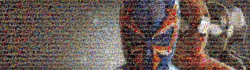 Mosaic of Comic Book Covers — Red