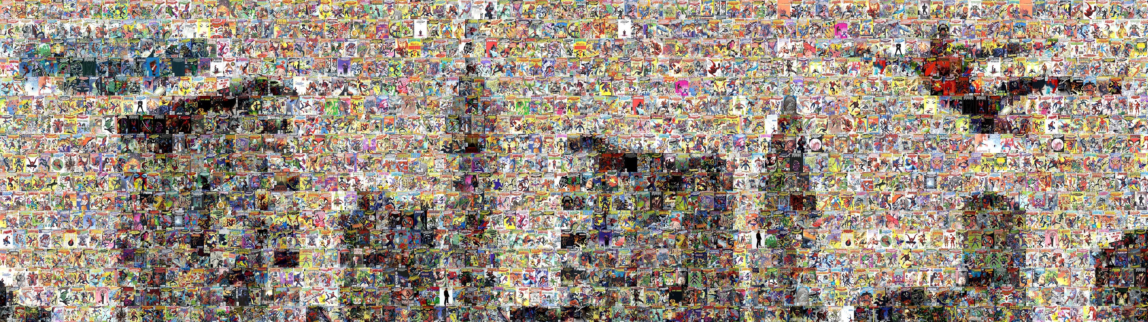 Mosaic of comic book covers