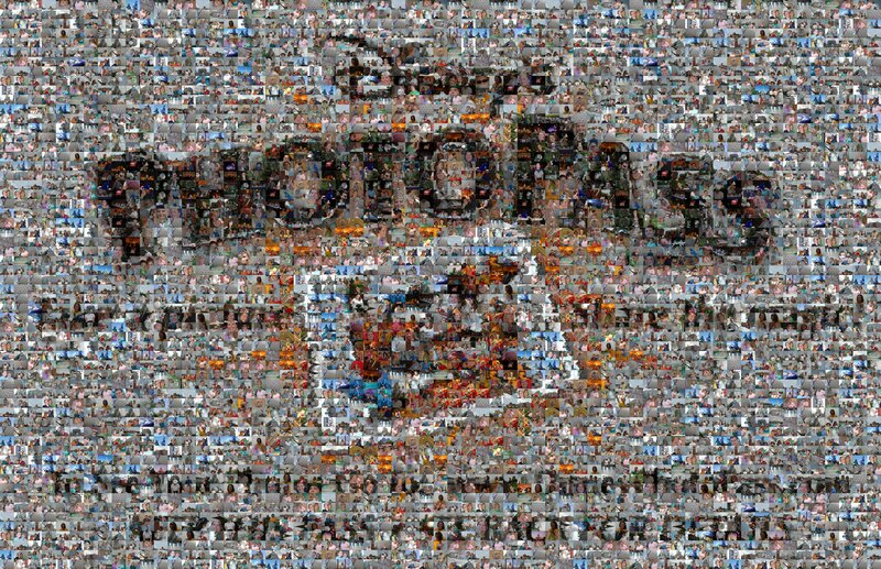 Mosaic of People — White
