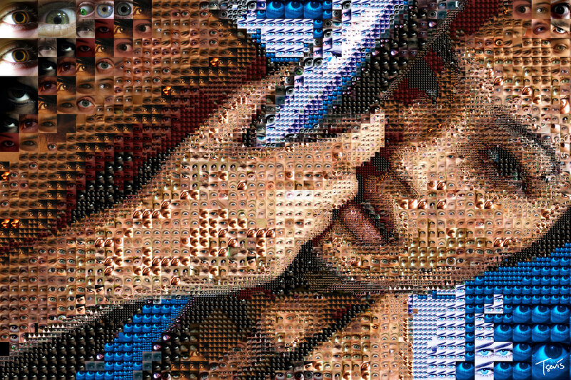 mosaic portrait of a man