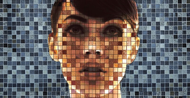 mosaic portrait of a woman