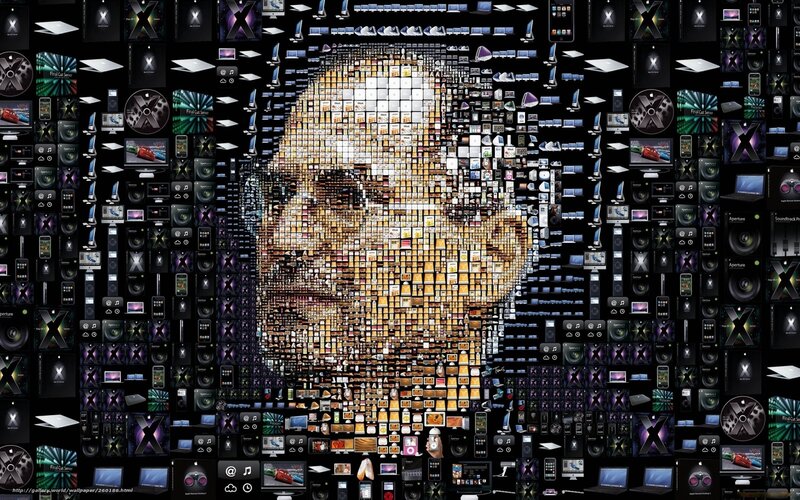 Mosaic Portrait of Man — Black