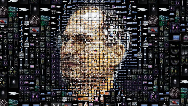 Mosaic portrait of Steve Jobs