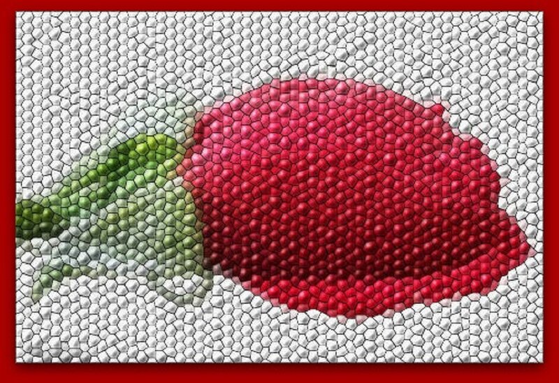 Mosaic Rose Flower