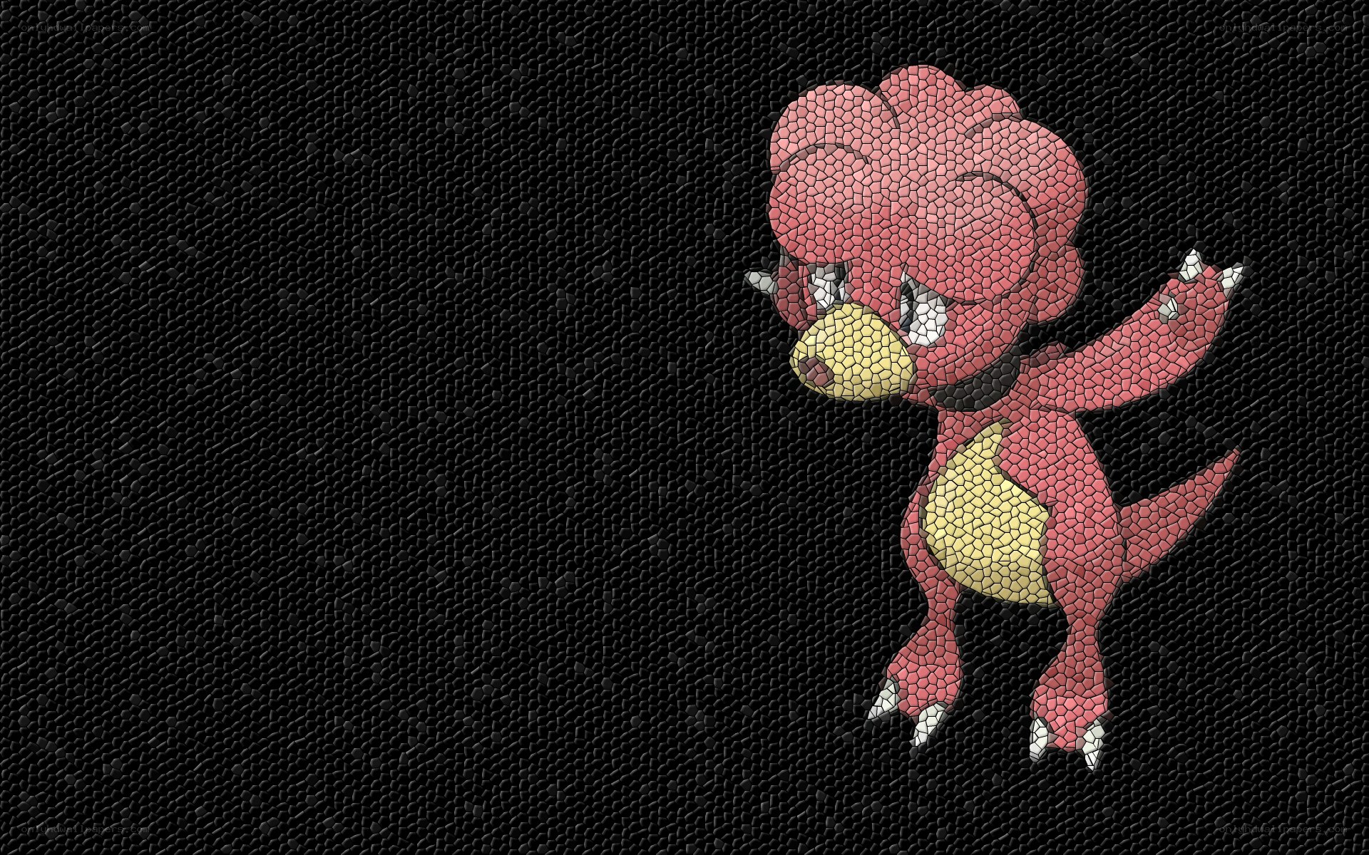 Mosaic-style dinosaur character