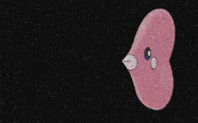 mosaic-style pink character