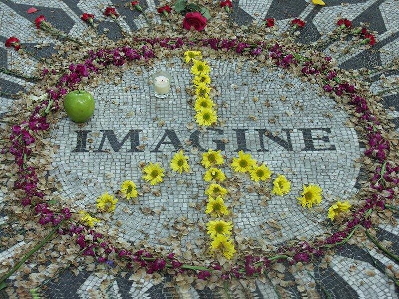 Mosaic with Flowers and Apple