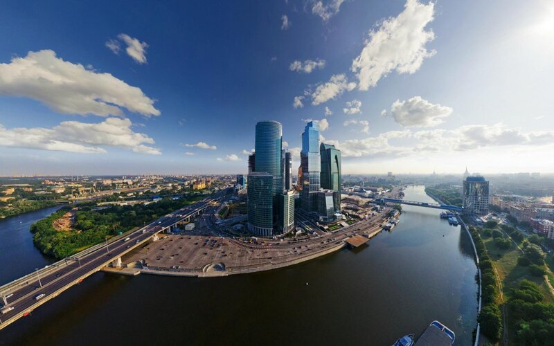 Moscow City Skyline — Blue, Serene