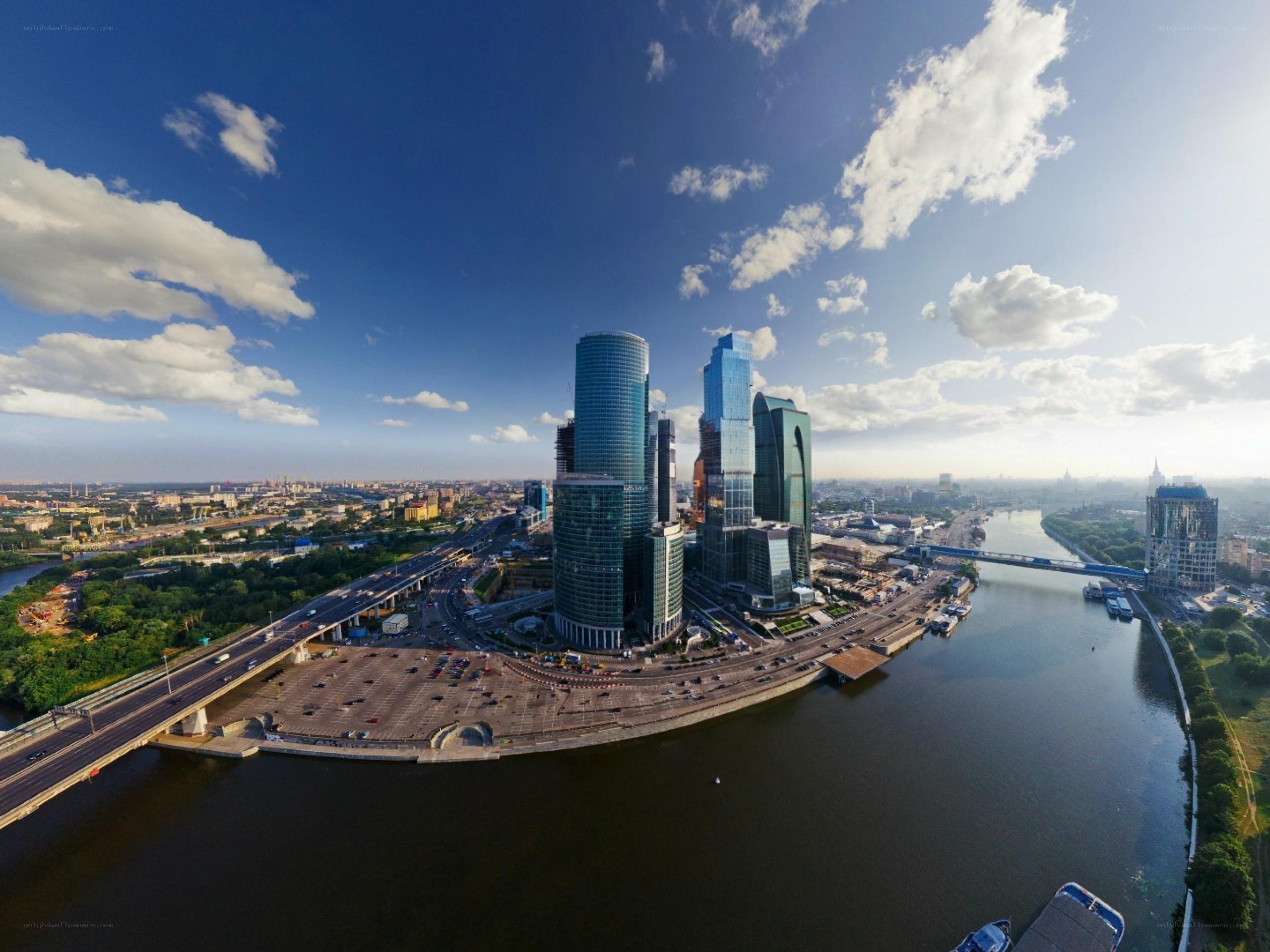 Moscow city skyline view