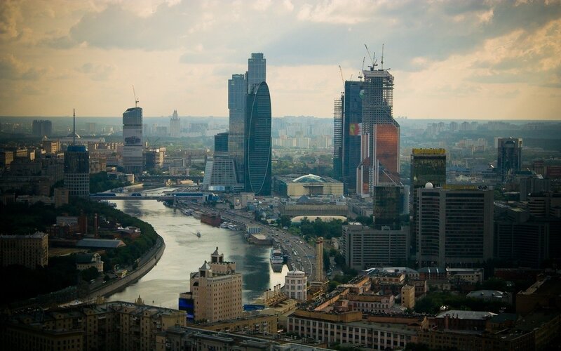Moscow city skyline view