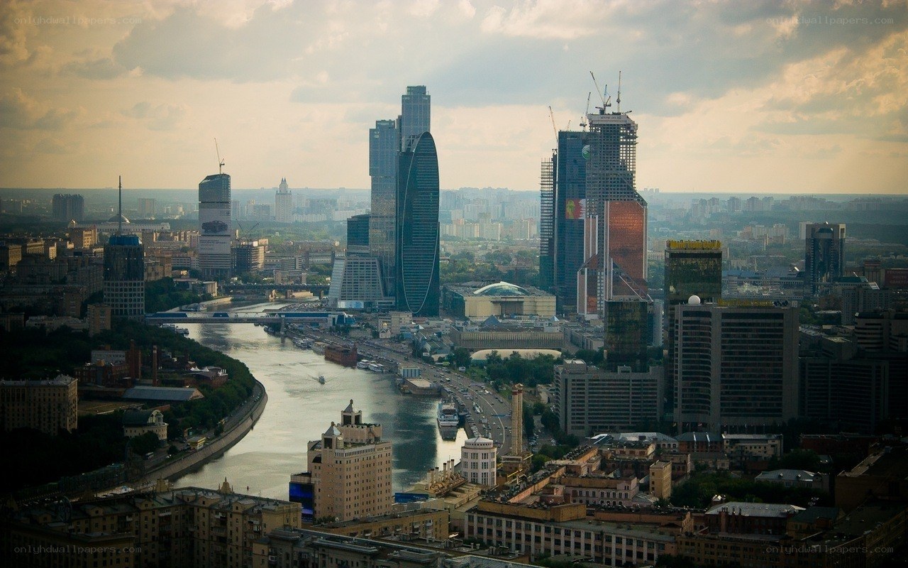 Moscow city skyline view