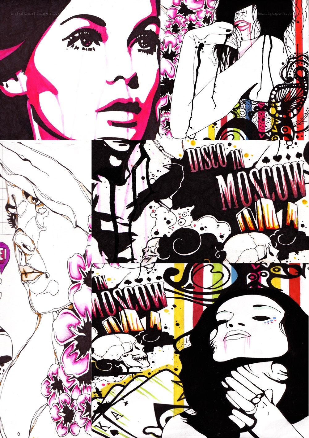 moscow disco collage art