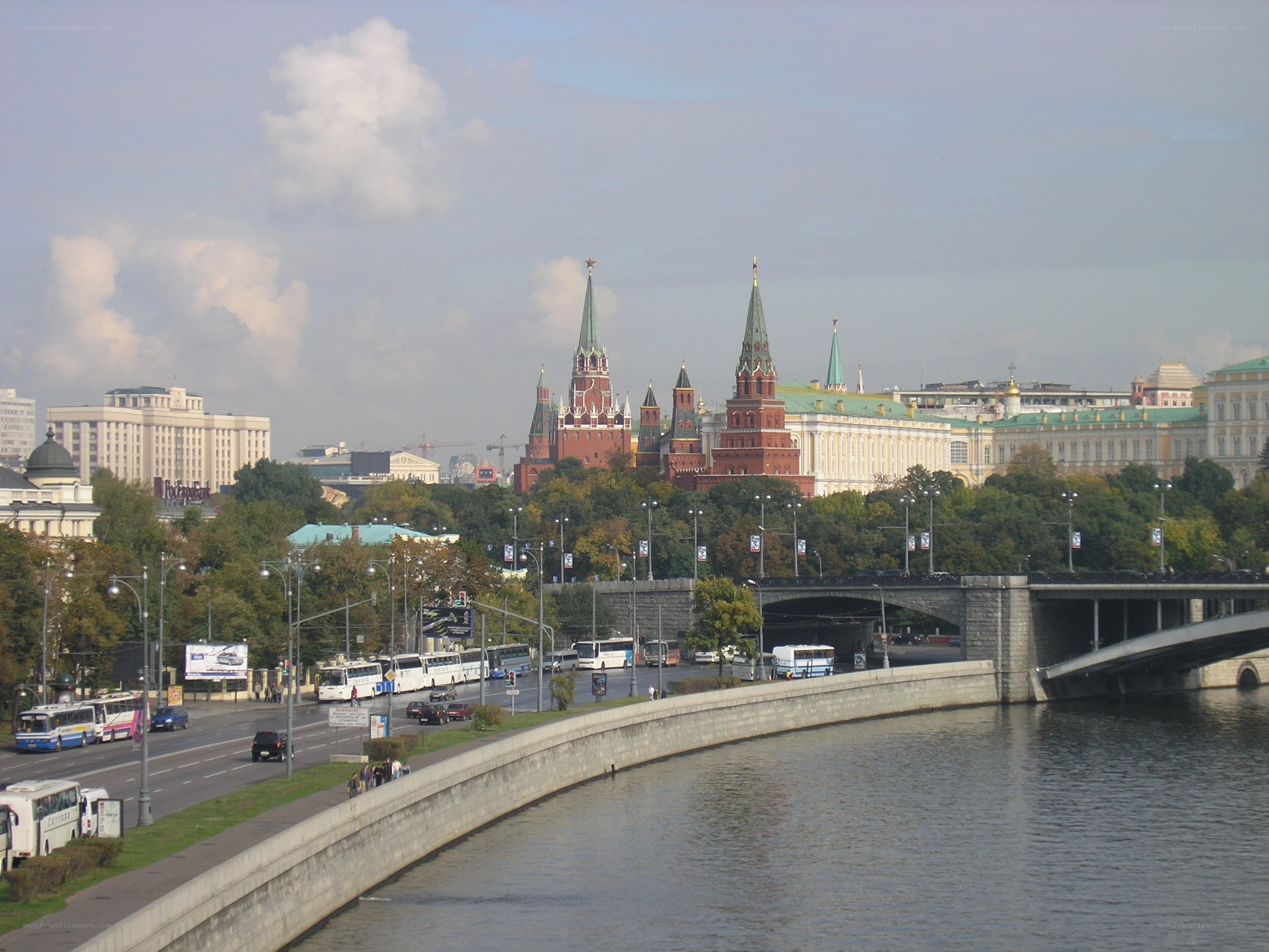Moscow Kremlin and river view