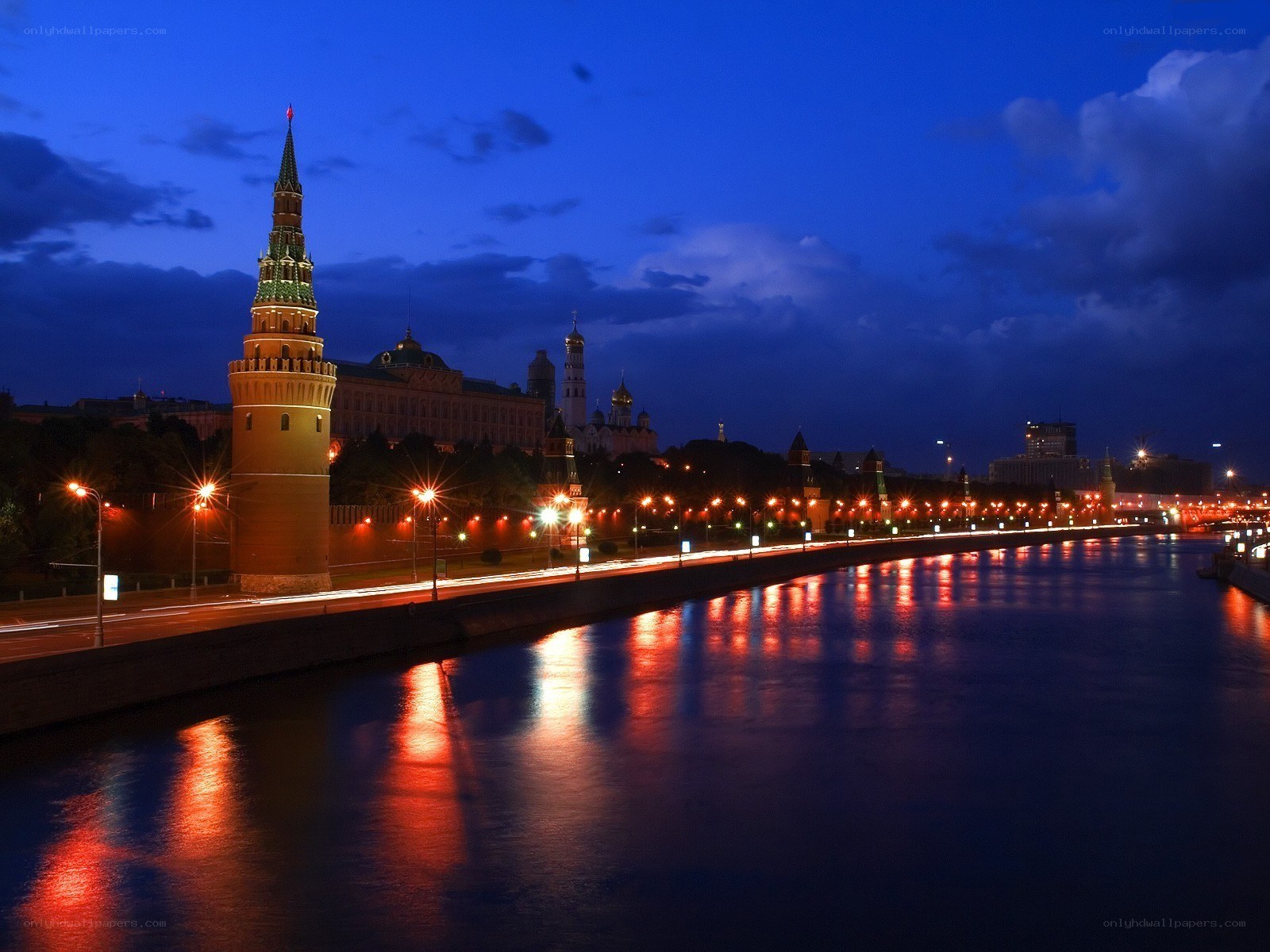 Moscow Kremlin at dusk