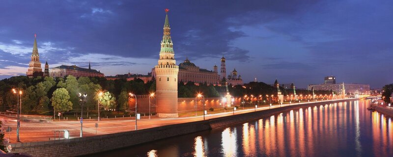 Moscow Kremlin at dusk
