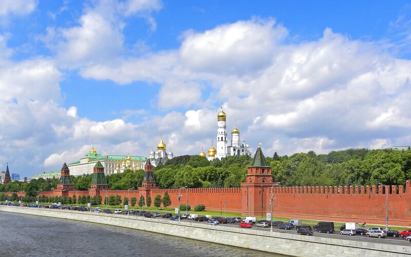Moscow Kremlin — Blue, Serene, Afternoon