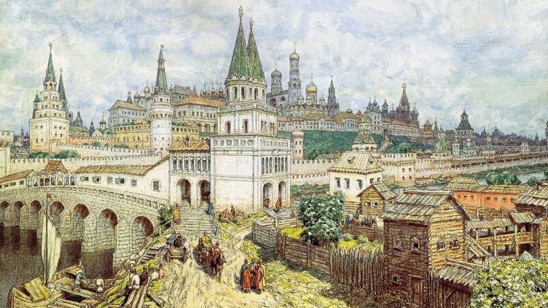 Moscow Kremlin View — Green