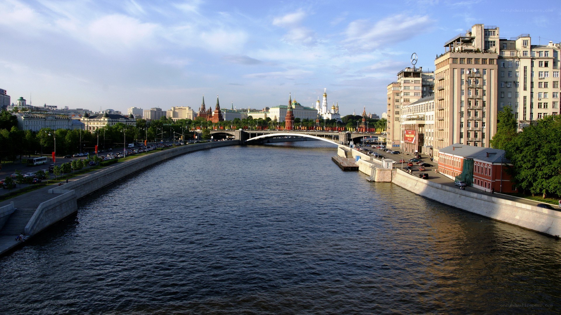 Moscow river and Kremlin view
