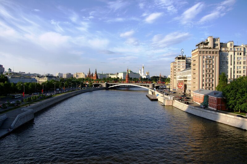 Moscow River View — Blue