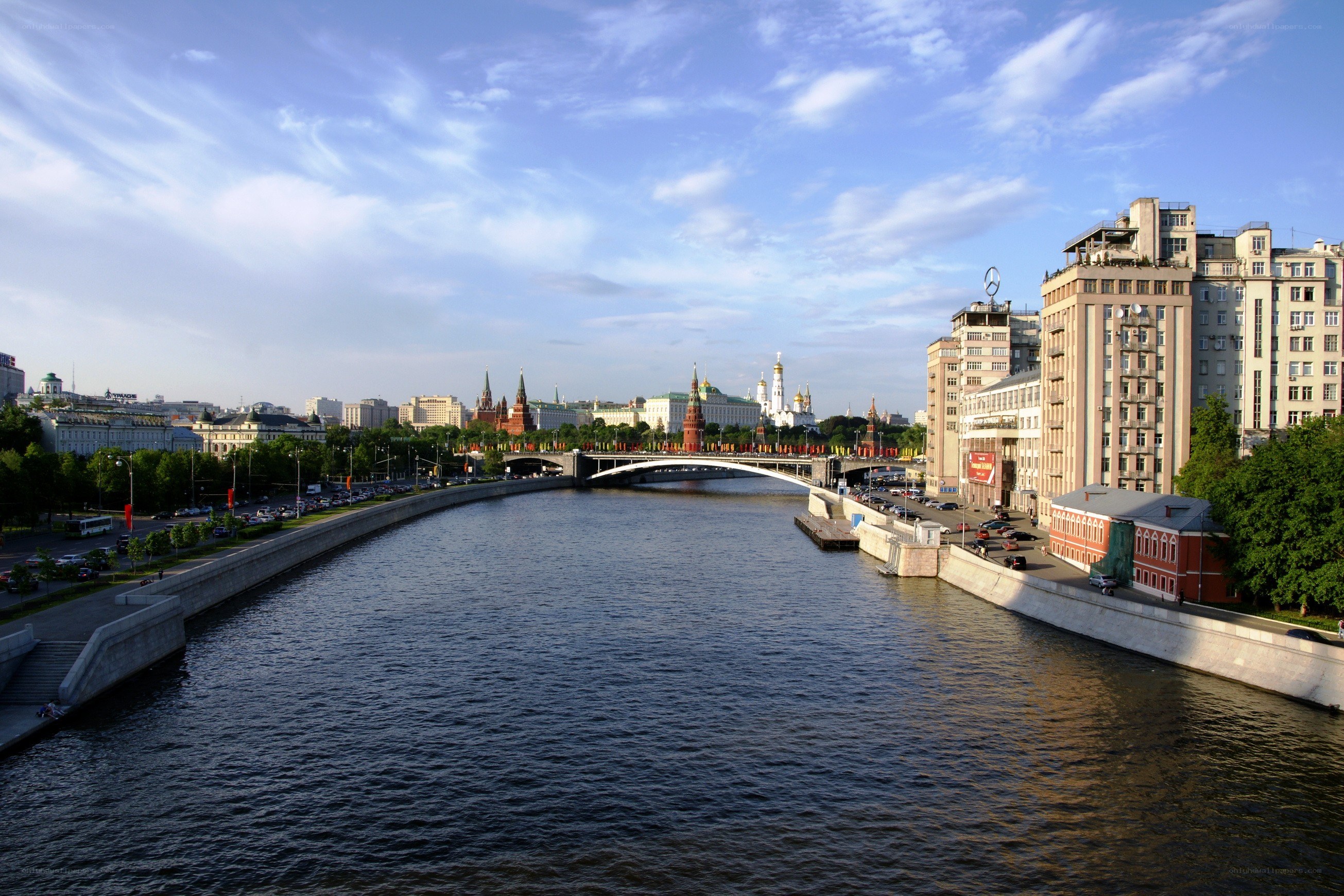Moscow river view with Kremlin