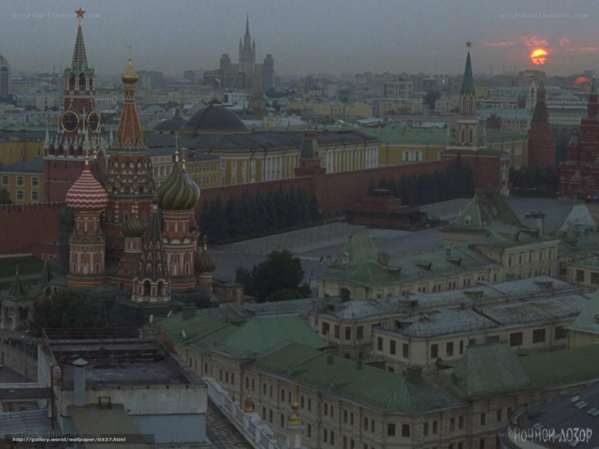 Moscow skyline at sunset