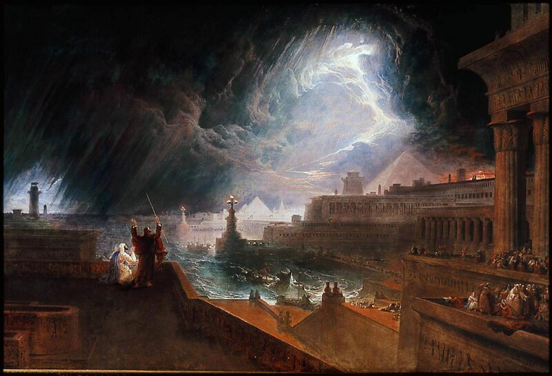Moses Parting the Red Sea — Dark Blue