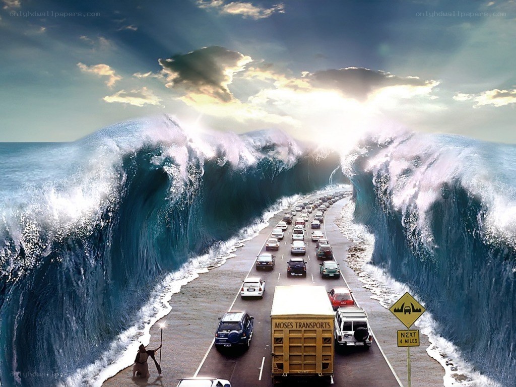 Moses parts the traffic