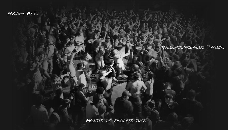 Mosh pit at a concert