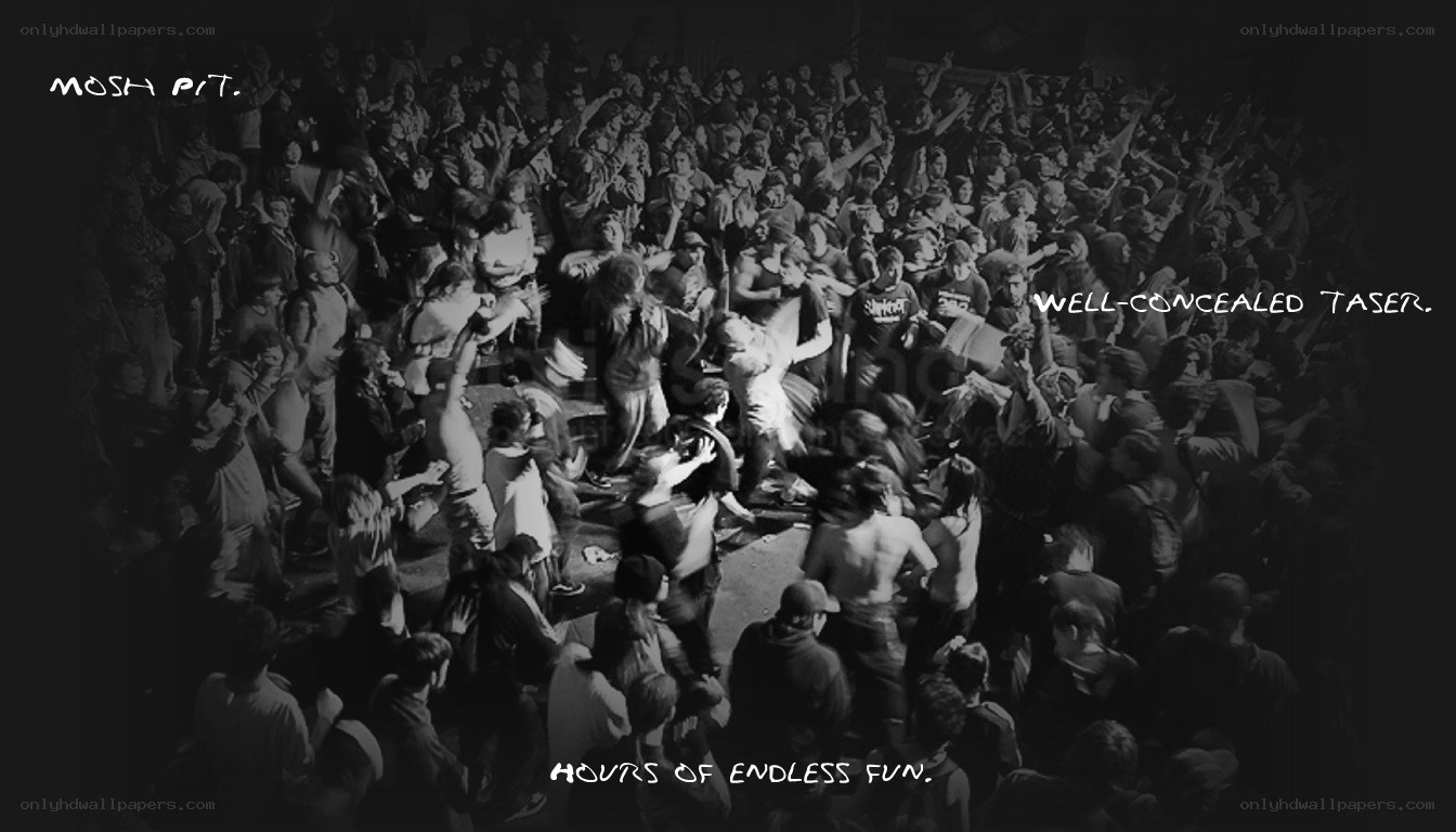 Mosh pit at a concert