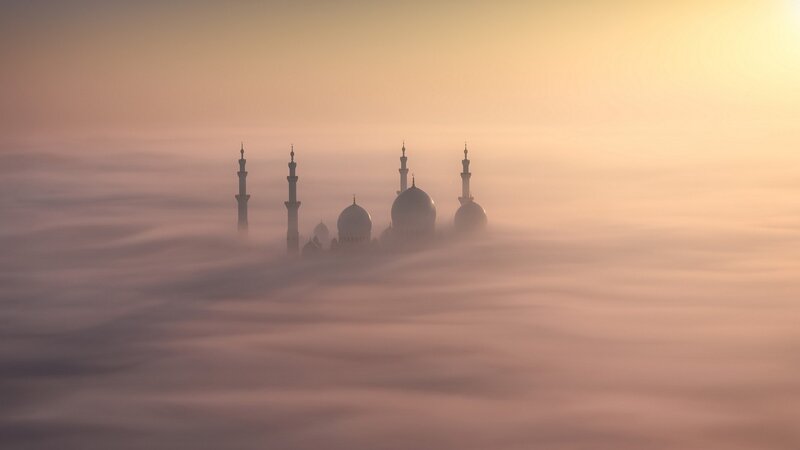 Mosque Above Clouds