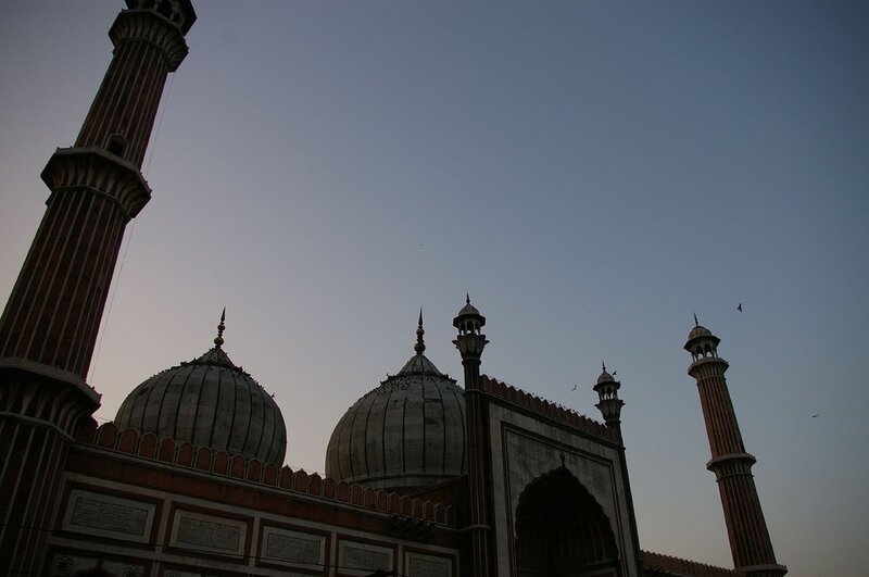 mosque at dusk