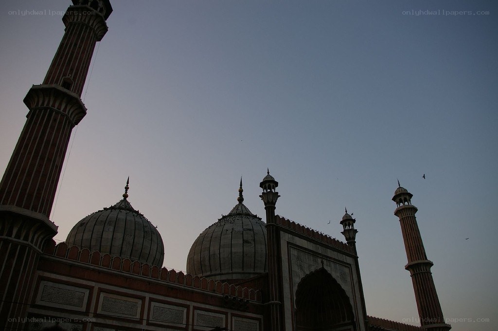 mosque at dusk