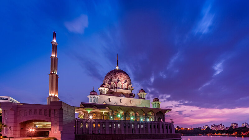 Mosque at Dusk — Blue
