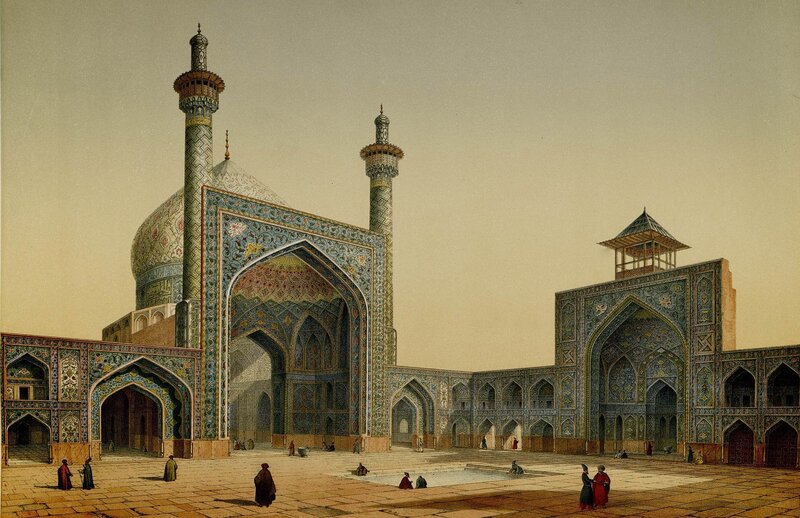 Mosque Courtyard — Blue