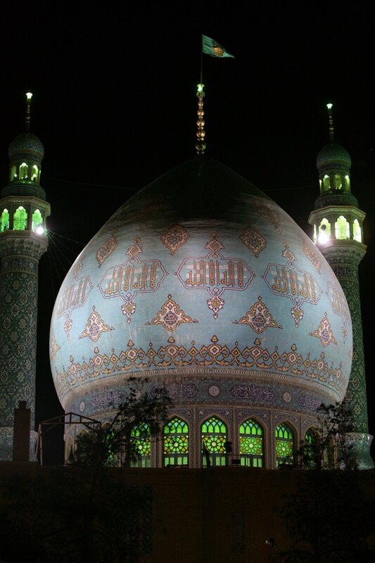 Mosque Dome at Night — Blue
