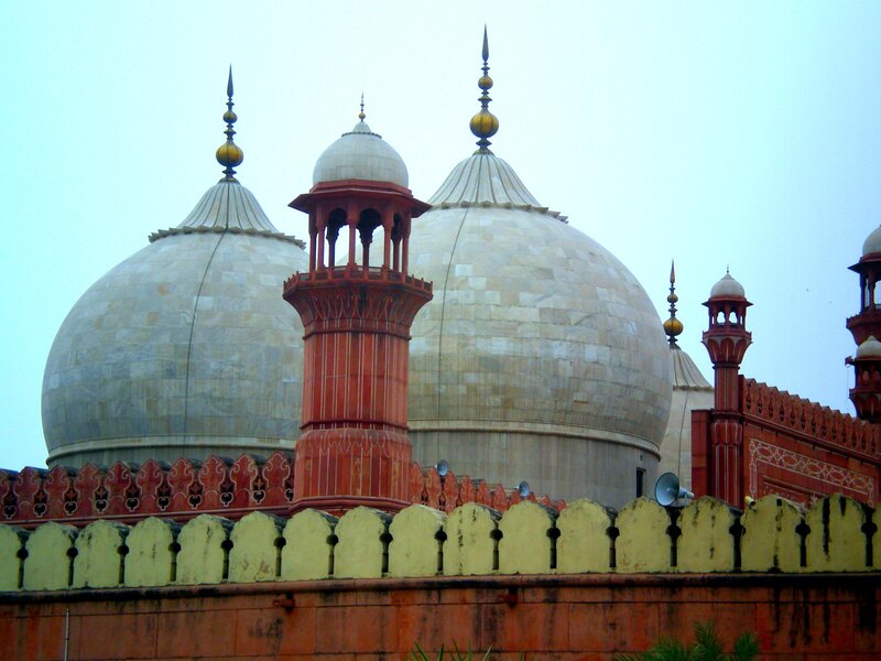 Mosque Domes and Minarets — White